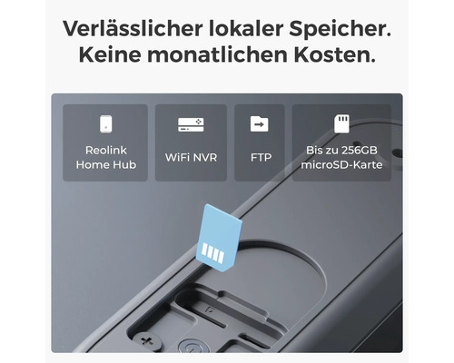 Reolink Home Hub mit microSD-Kartensteckplatz zur lokalen Speicherung