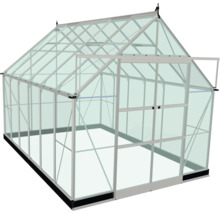 Gewächshaus mit Aluminiumrahmen und Glasscheiben
