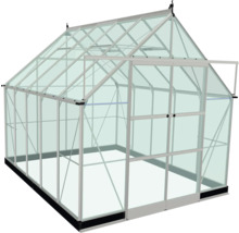 Gewächshaus mit Aluminiumrahmen und Glaspaneelen