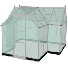 Gewächshaus mit Glas und Aluminiumrahmen