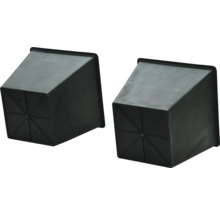 Zwei quadratische Pflanzgefäße aus Kunststoff