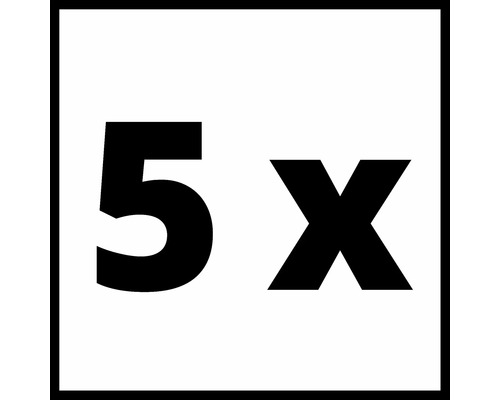 Fünf Stück Packung