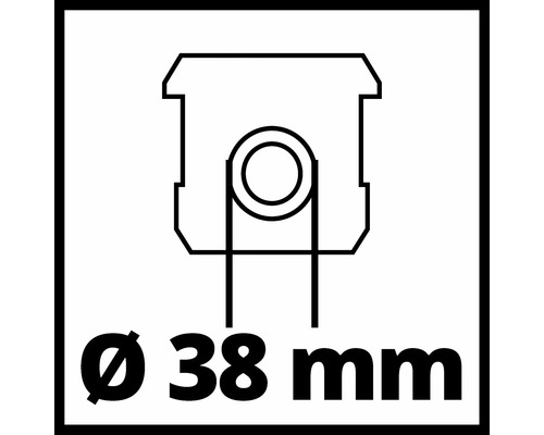 Symbol für 38 Millimeter Durchmesser