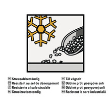 Symbol: Beständig gegenüber Streusalz
