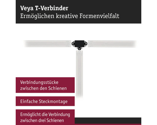Veya T-Verbinder zur Verbindung von drei Schienen