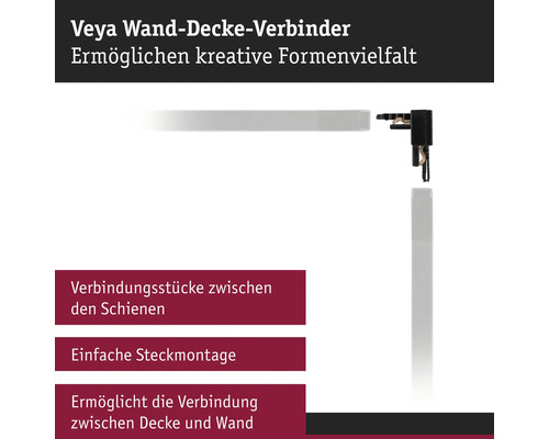 Veya Wand Decke Verbinder zur Verbindung von Schienen mit Steckmontage zur Wand- und Deckenverbindung