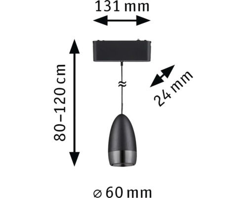 Abmessungen einer Hängeleuchte