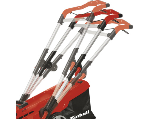 Mehrfachansicht eines Rasenmähers mit Fangkorb