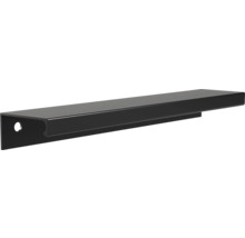 Moderner schwarzer Möbelgriff aus Metall, Kantenprofilgriff für Schubladen und Schränke.