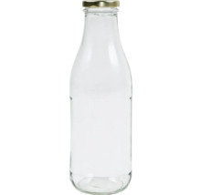 Leere Glasflasche mit Schraubverschluss