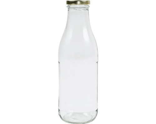 Leere Glasflasche mit Schraubverschluss