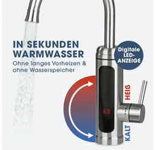 Elektronischer Wasserhahn mit LED Anzeige für die Wassertemperatur