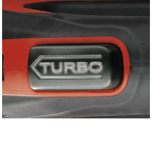 Nahaufnahme des Turboknopfes an einem Werkzeug