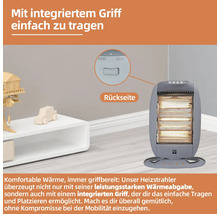 Elektrischer Heizlüfter mit Griff zur einfachen Handhabung