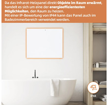 Badezimmer mit Infrarotheizung und Badewanne