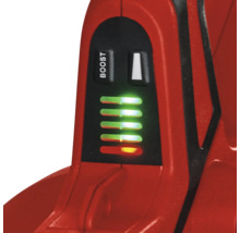 Akkustandsanzeige einer roten Bohrmaschine