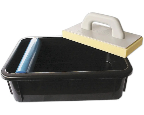 Fliesenwaschset mit Schwammbrett und Reinigungswalze