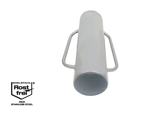 Erdlochbohrer aus Edelstahl mit zwei Griffen