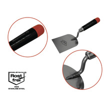 Maurerlob Spachtel mit Edelstahlblatt und Kunststoffgriff