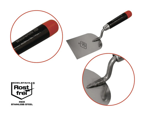 Maurerkelle mit Stahlblatt und Kunststoffgriff