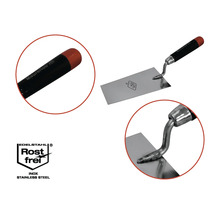 Maurerlob Flachspachtel mit Edelstahlblatt und Kunststoffgriff