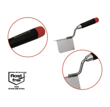 Maurerlob Eckenspachtel aus Edelstahl mit Griff