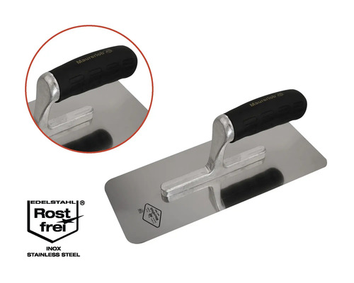 Maurerlob Glättkelle mit Edelstahlblatt und ergonomischem Griff