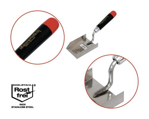 Mauerkelle aus Edelstahl mit Kunststoffgriff