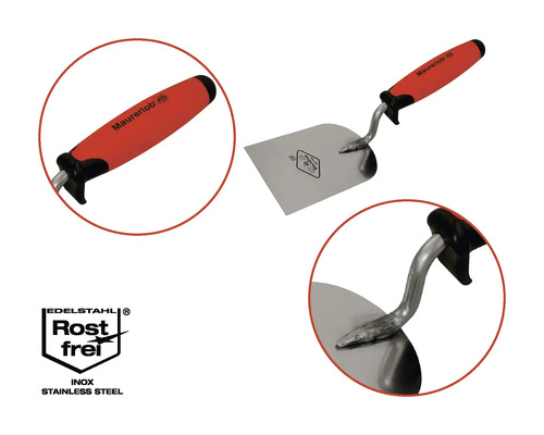 Maurerkelle aus Stahl mit Kunststoffgriff