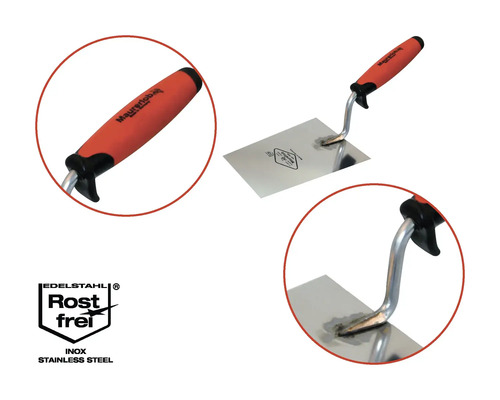 Maurerkelle mit Edelstahlblatt und Kunststoffgriff