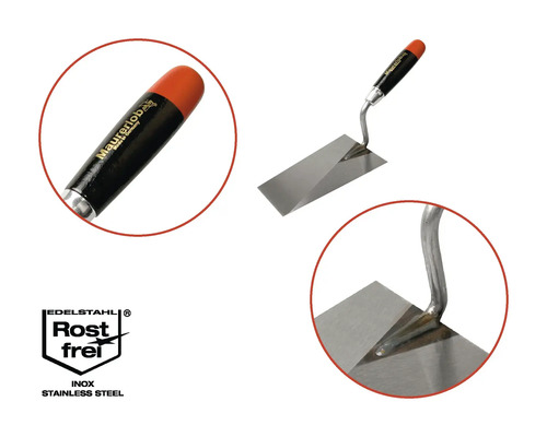 Maurerkelle aus Edelstahl mit Kunststoffgriff