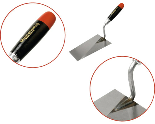 Maurerkelle mit Griff aus Holz und Stahlklinge für Bauarbeiten