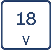 Symbol 18 V für Volt