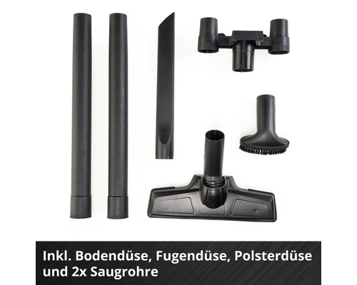 Bodendüse, Fugendüse, Polsterdüse und zwei Saugrohre für Staubsauger