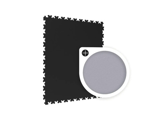 Schwarze Puzzlematte mit Farbmuster