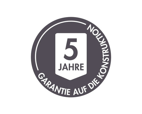 Fünf Jahre Garantie auf die Konstruktion