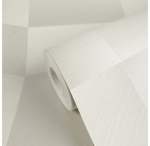 Tapetenrolle mit strukturiertem geometrischem Muster aus feinen diagonalen Linien.