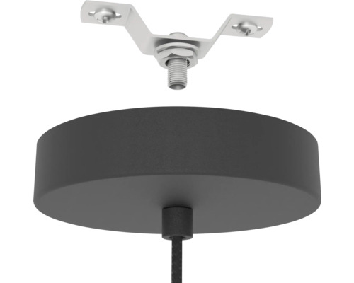 Deckenhalterung und Baldachin für eine Lampe