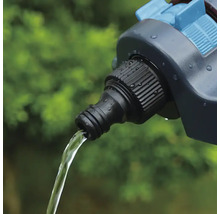 Gartenschlauchverbinder mit Wasserfluss