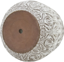 Blumentopf mit Ornamentmuster und Wasserablaufloch