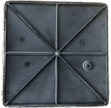 Quadratische Kunststoffplatte mit Verstrebungen