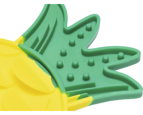 Detailaufnahme einer Ananas-Futtermatte für Haustiere