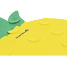 Beetztess Logo auf einem Ananas-Futteruntersetzer für Haustiere mit Saugnäpfen