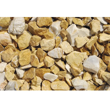 Nahaufnahme von Zierkies in Beige und Weiß