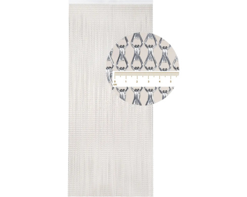 Aluminium Kettenvorhang mit Detailansicht und Messskala