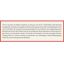 Hinweise zur Weber Frühlingsaktion