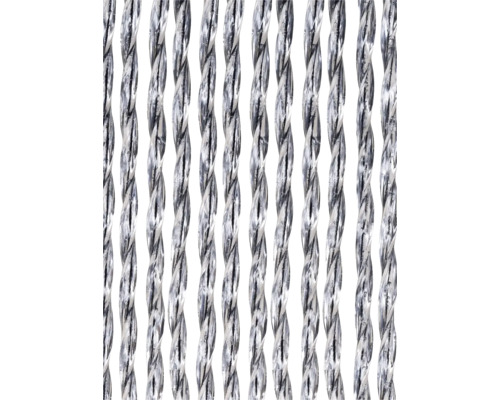 Mehrere silberfarbene Litzen in einer Reihe