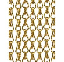 Goldfarbener Kettenvorhang im Detail