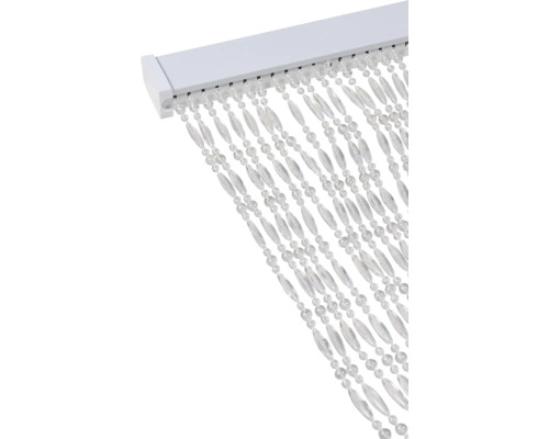 Dekoschals mit Perlen an einer Hängeschiene