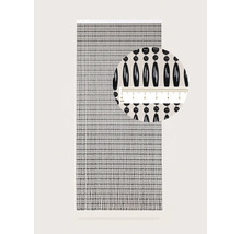 Perlenvorhang mit Detailansicht und Messskala in Zentimetern